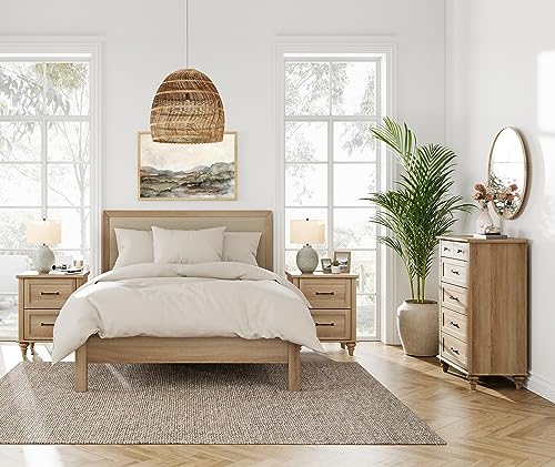 WAMPAT Farmhouse Night Stands with Charging Station