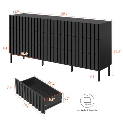 Modern 9-Drawer Dresser and Nightstand Set