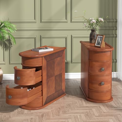 Tribesigns Vintage End Table Set with Storage