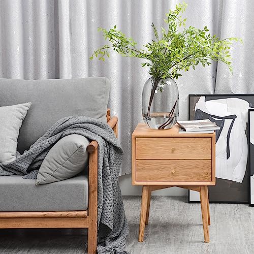 Midcentury Modern Solid Wood Nightstand with Drawer