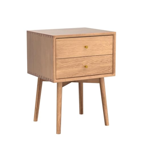 Midcentury Modern Solid Wood Nightstand with Drawer