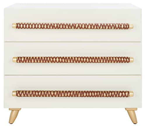 Safavieh White and Gold Chest for Home Decor