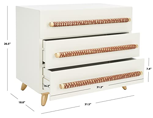 Safavieh White and Gold Chest for Home Decor