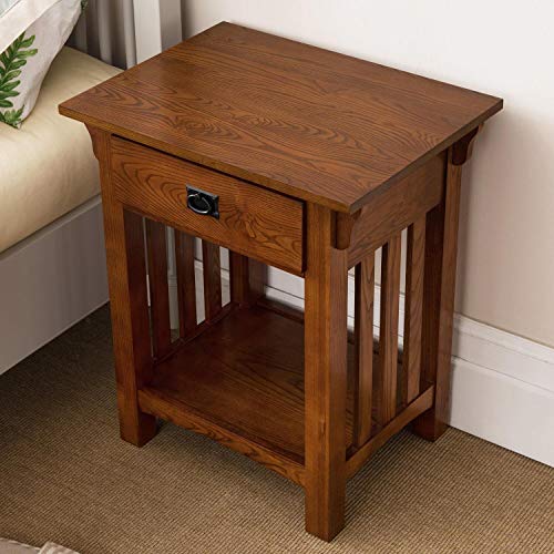 Modern Wood End Table with Drawer