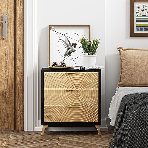 Farmhouse 3-Drawer Dresser Set with Nightstand