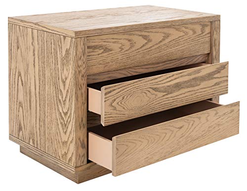 Holt Brown 3-Drawer Nightstand by Safavieh Couture