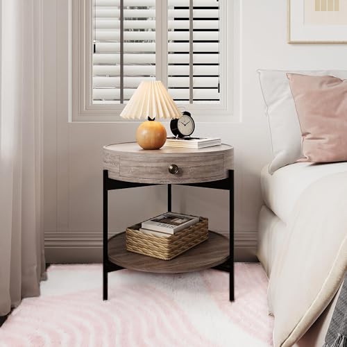 ODIKA Beverly Hills Mid Century Round Side Table