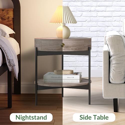 ODIKA Beverly Hills Mid Century Round Side Table