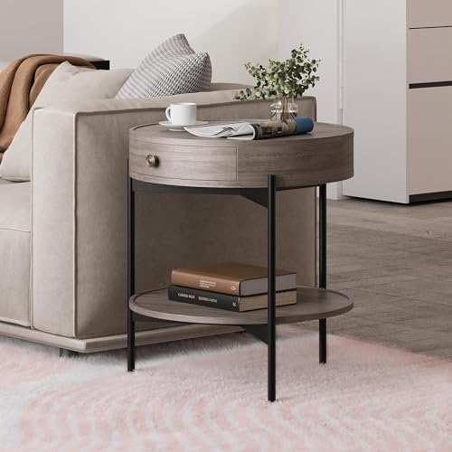 ODIKA Beverly Hills Mid Century Round Side Table