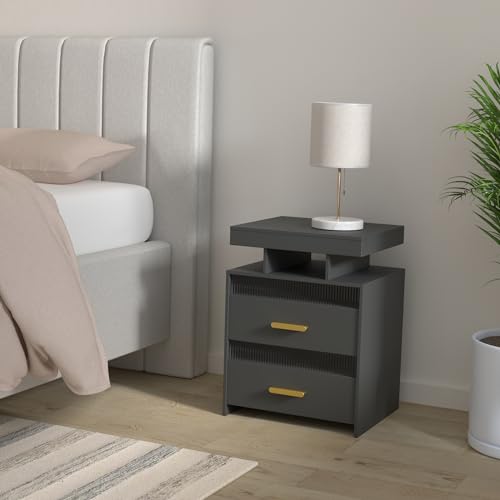 Dystler LED Nightstand Set with USB Charging