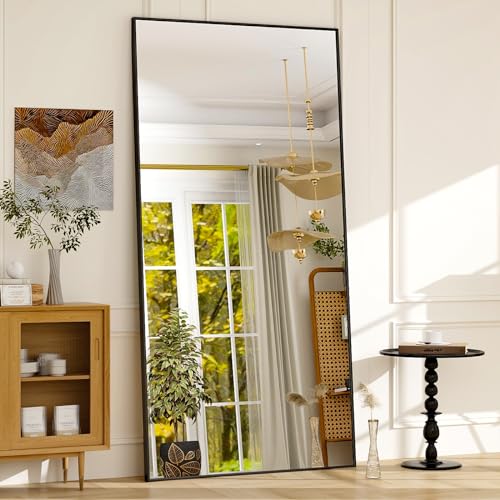 Extra Large Black Full Length Mirror 76"x34