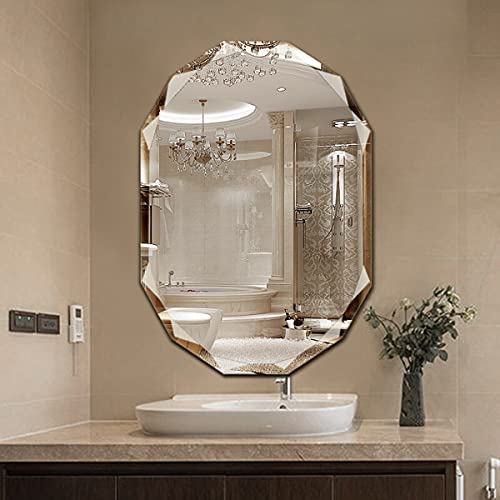 Frameless Beveled Edge Bathroom Vanity Mirror 24” X 36”