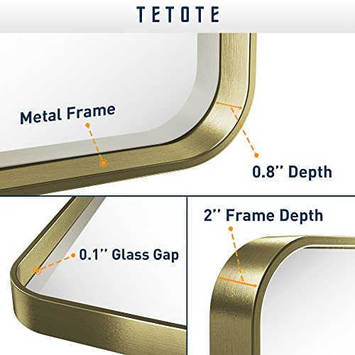 Gold Framed Bathroom Mirror for Vanity Decor