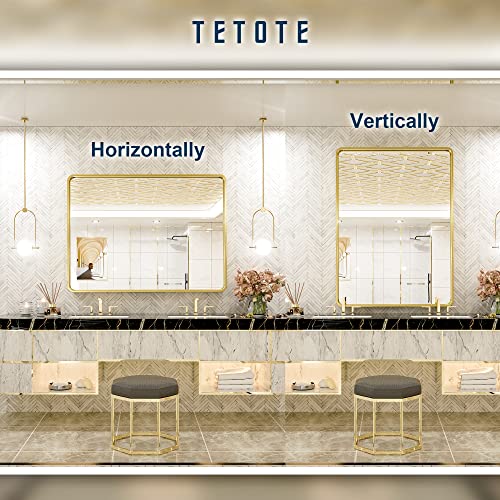 Gold Framed Bathroom Mirror for Vanity Decor