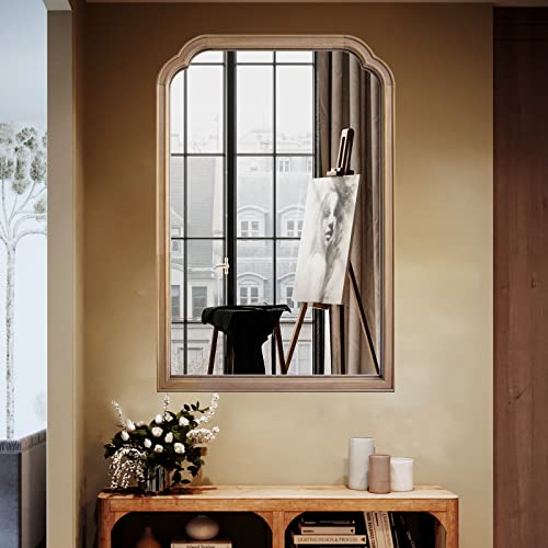 Rustic Wood Framed Bathroom Wall Mirror 24"x36