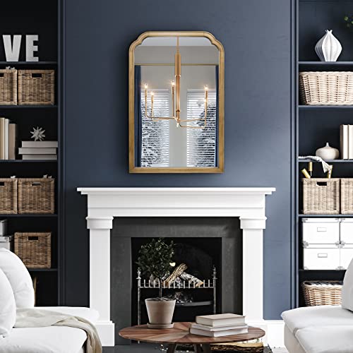 Rustic Wood Framed Bathroom Wall Mirror 24"x36