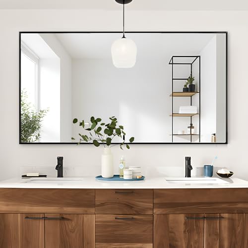 KIMREAL Modern Rectangular Bathroom Wall Mirror