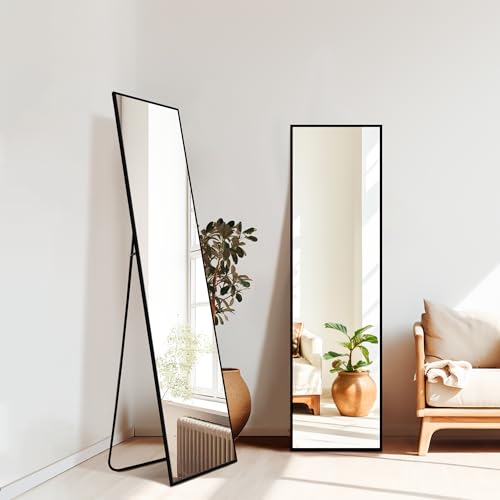 Large Aluminium Framed Full Length Standing Mirror