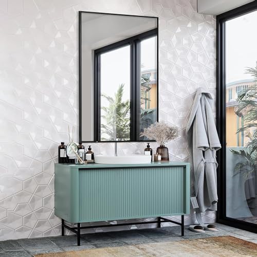 KIMREAL Modern Rectangular Bathroom Wall Mirror