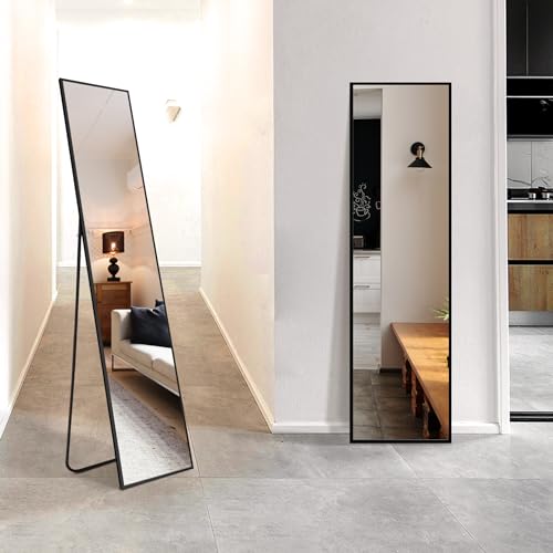 Large Aluminium Framed Full Length Standing Mirror