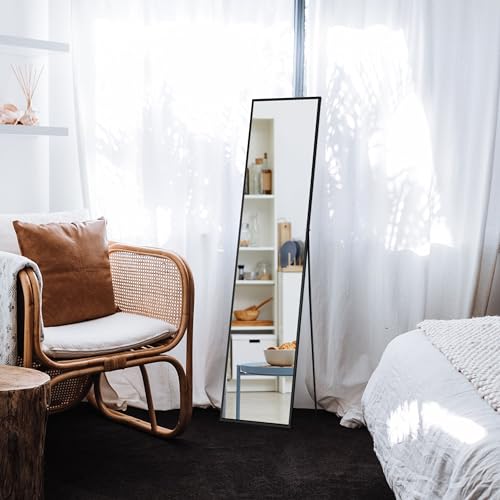 Large Aluminium Framed Full Length Standing Mirror