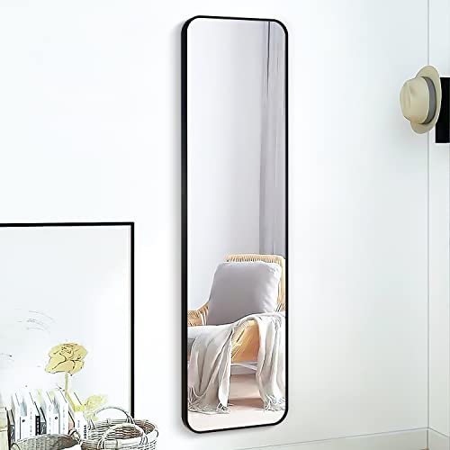 Full-Length Door Mirror with Metal Frame – Gold/Silver/Black