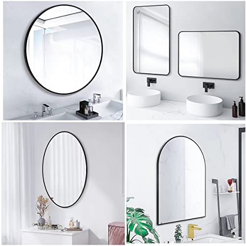 Full-Length Door Mirror with Metal Frame – Gold/Silver/Black