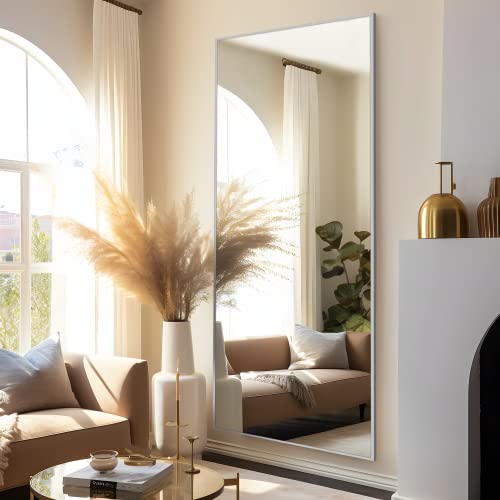 NeuType Großer Wandspiegel für Schlafzimmer, Silber