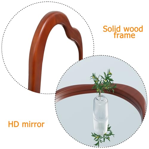 Walnut Wavy Cloud Mirror with Wood Frame