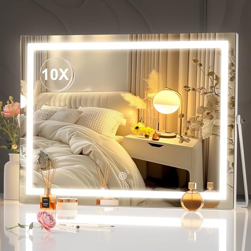 LED Vanity Mirror with Touch Control and 10X Magnification