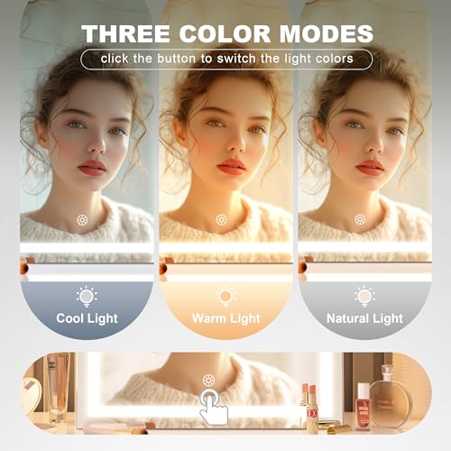 LED Vanity Mirror with Touch Control and 10X Magnification