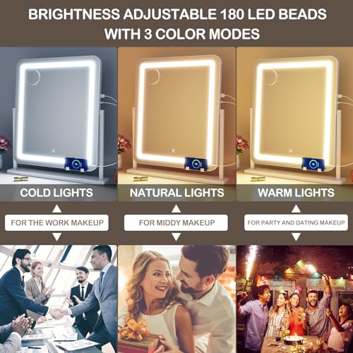 Gold Hollywood Vanity Makeup Mirror with Lights