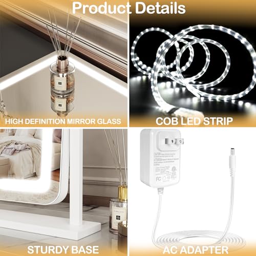 Gold Hollywood Vanity Makeup Mirror with Lights