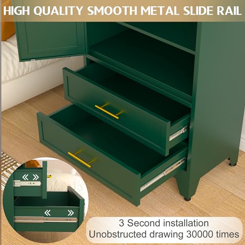 Metal Wardrobe with 2 Doors and Adjustable Shelf