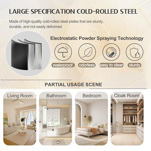 Metal Wardrobe with 2 Doors and Adjustable Shelf