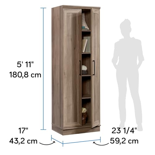 Sauder HomePlus Storage Cabinet/ pantry cabinets, Salt Oak finish