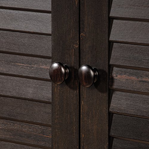 Sauder Harbor View Storage Pantry Cabinet, L: 35.43" x W: 16.73" x H: 61.02", Antiqued Paint finish