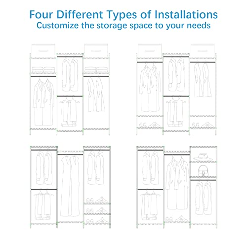 VIPEK V5C Heavy Duty Covered Clothes Rack Portable Bedroom Armoires Rack, Black Metal Clothing Rack with Black Cover, Adjustable Custom Freestanding Closet Wardrobe, Max Load 890LBS