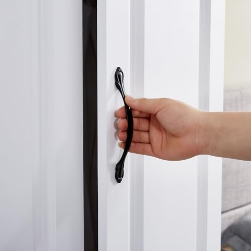 ModMakers 74" H Closet Wardrobe with 4 Doors 2 Drawers White Armoire Wardrobe Closets Freestanding Bedroom Armoires Wardrobe Cabinet with Hanging Rod Large Wooden Clothes Storage Closets