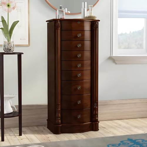 Alveare Home Louisa Jewelry Armoire, Walnut