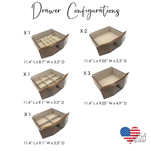 Alveare Home Louisa Jewelry Armoire, Walnut