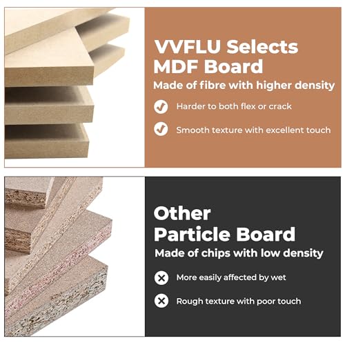 VVFLU Farmhouse Dresser Storage Cabinet Chest of Drawer for Bedroom, 5 Drawer Dresser with Barn Door, 48 Inch Tall White Wood Dresser, Adjustable Shelves, Rustic, for Living Room, Entryway, Hallway