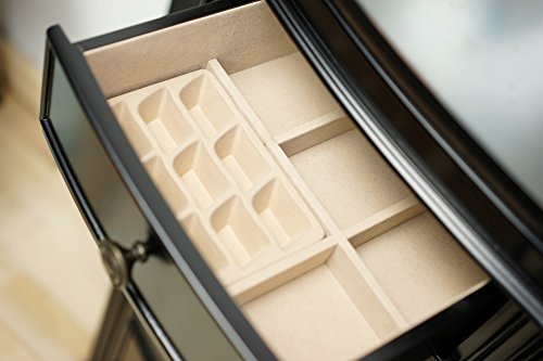 Hives and Honey Landry Jewelry Armoire, 40" x 17.75" x 13", Antique Black