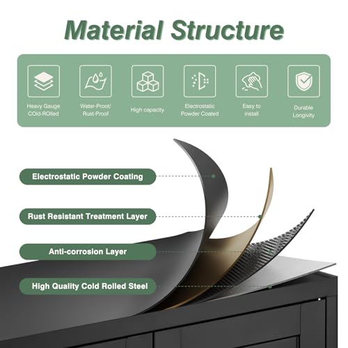 LISSIMO Metal Wardrobe Closet Cabinet,Armoire Wardrobe Closets Storage Cabinets with Doors and Shelves for Laundry Room,Bedroom,Home Office,Bathroom(Black