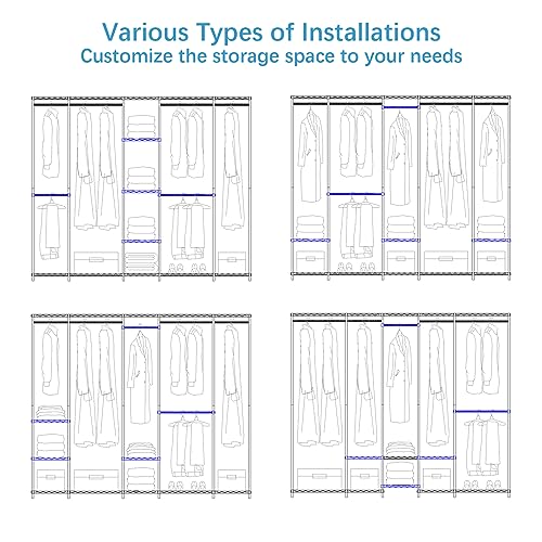 VIPEK V50i Extra Large Portable Closet Rack Bedroom Armoire Freestanding Wardrobe Closet, Heavy Duty Clothes Rack Multi-Functional Metal Clothing Rack for Hanging Clothes, Max Load 1300lbs, Black