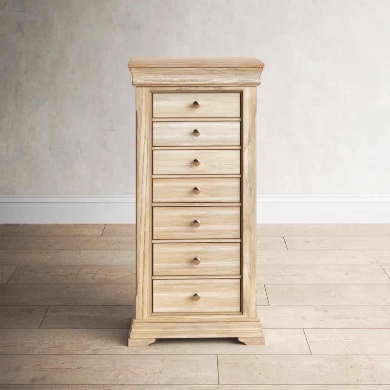 Hives and Honey - Malory Jewelry Storage Organization Armoire, Taupe Mist