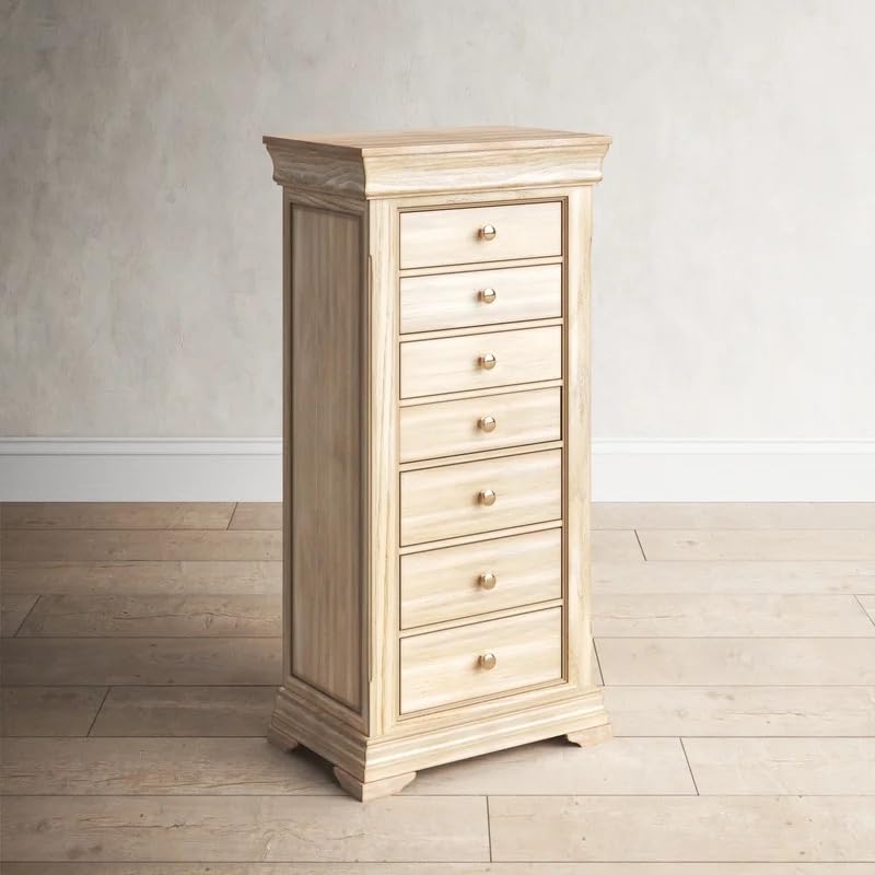 Hives and Honey - Malory Jewelry Storage Organization Armoire, Taupe Mist