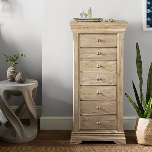 Hives and Honey - Malory Jewelry Storage Organization Armoire, Taupe Mist