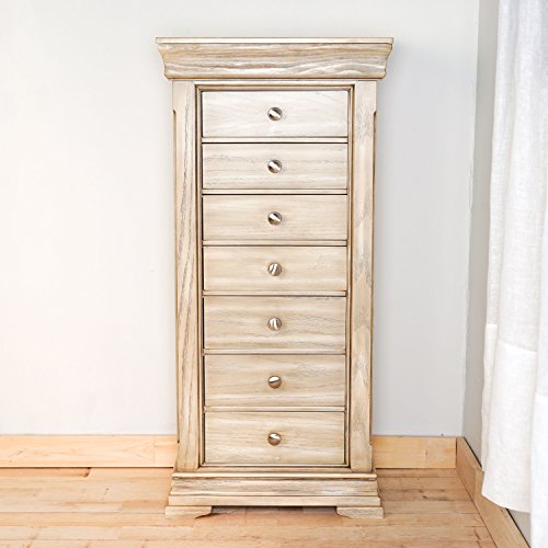 Hives and Honey - Malory Jewelry Storage Organization Armoire, Taupe Mist