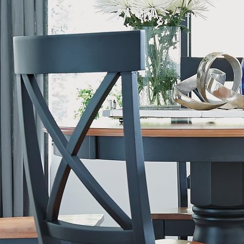 Homestyles Bishop 5 Piece Dining Set, W-42”, D-42” H-30”, Black/Oak